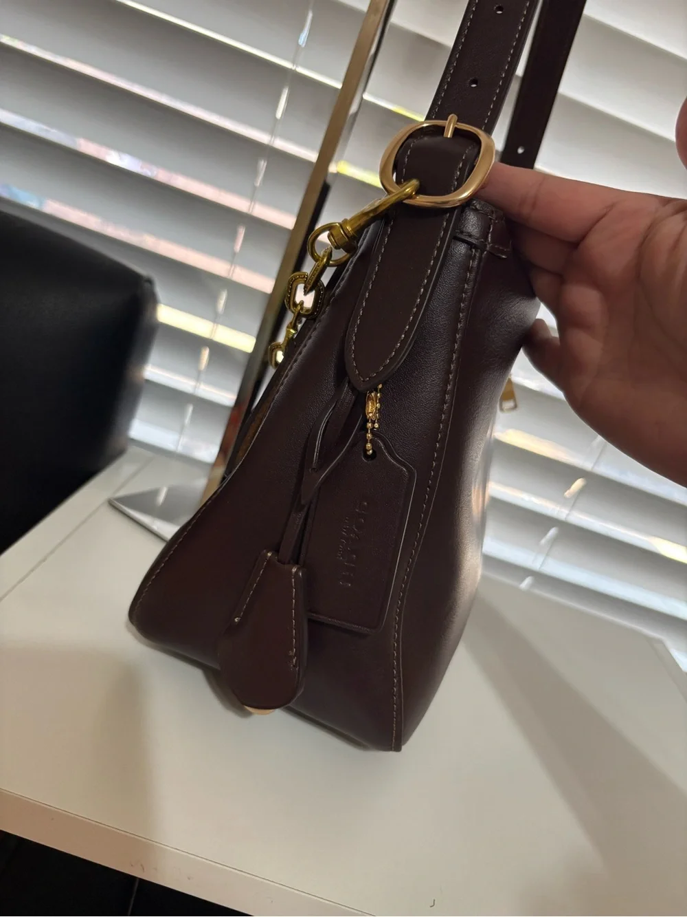 🤎✨Coach Large Etta Flap Bag In Espresso with Matching Wallet✨🤎